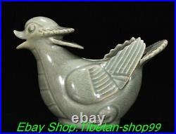 8.6Old China Song Dynasty Yue Kiln Porcelain Fengshui Duck Bird Beast Statue