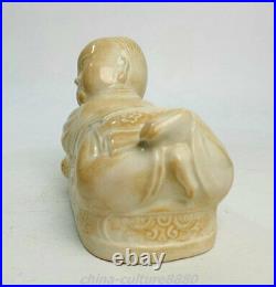 8.6Old Song Ding Kyin Porcelain Fengshui Tong Boy Girl weeping willow Pair