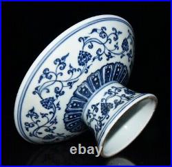 8.8 china antique ming dynasty xuande mark porcelain bird pattern fruit plate