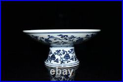 8.8 china antique ming dynasty xuande mark porcelain bird pattern fruit plate