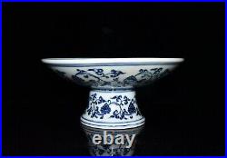 8.8 china antique ming dynasty xuande mark porcelain bird pattern fruit plate