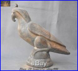 8 Chinese Feng Shui China Dynasty Old porcelain glaze parrot Macaw Bird Statue