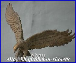 8 Chinese Old Silver Redpoll Winged Fly Eagle Hawk Falcon Bird Animal Statue