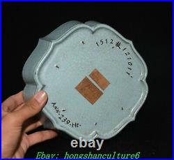 8 Old China Song Dynasty Ru Kiln Porcelain Palace Pen wash Tray Dish Plate