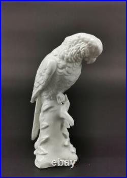 9924101 Wagner&Apel Porcelain Figurine Bird Ara Parrot White H22cm
