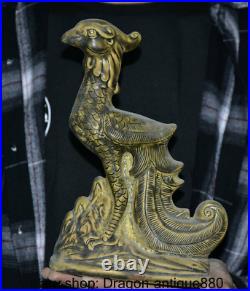 9.2 Ancient China pottery Porcelain Dynasty Phoenix Bird Lucky Statue Sculpture
