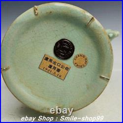 9.4 Old Chinese Song Dynasty Ru kiln Porcelain Sheep Head Pot Jar Crock Pair