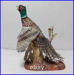 9.5 PHEASANT porcelain Forever Nature Figurine 1982 Fred Aman Enesco RARE vtg