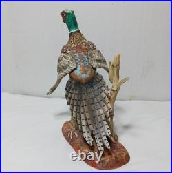 9.5 PHEASANT porcelain Forever Nature Figurine 1982 Fred Aman Enesco RARE vtg