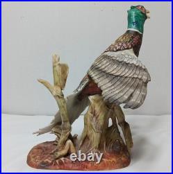 9.5 PHEASANT porcelain Forever Nature Figurine 1982 Fred Aman Enesco RARE vtg