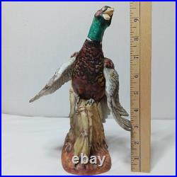 9.5 PHEASANT porcelain Forever Nature Figurine 1982 Fred Aman Enesco RARE vtg