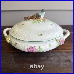 9.5 Rothschild Bird Top Tureen Herond Hungary Handpainted Porcelain Vintage