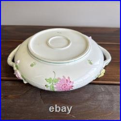 9.5 Rothschild Bird Top Tureen Herond Hungary Handpainted Porcelain Vintage