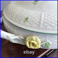 9.5 Rothschild Bird Top Tureen Herond Hungary Handpainted Porcelain Vintage