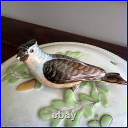 9.5 Rothschild Bird Top Tureen Herond Hungary Handpainted Porcelain Vintage