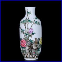 9'' Collectable Art Handmade Painting Five Colours Porcelain Bird Vase