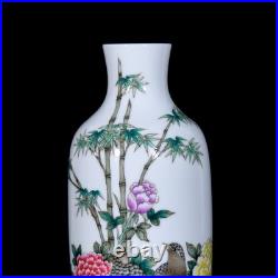 9'' Collectable Art Handmade Painting Five Colours Porcelain Bird Vase