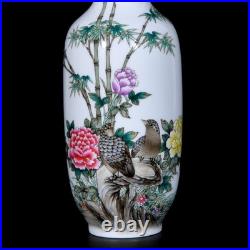 9'' Collectable Art Handmade Painting Five Colours Porcelain Bird Vase