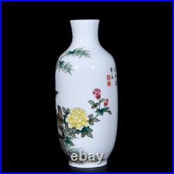 9'' Collectable Art Handmade Painting Five Colours Porcelain Bird Vase