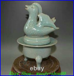 9 Old China Dynasty Korea Koryo Porcelain Phoenix Bird Incense Burner Censer