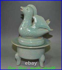 9 Old China Dynasty Korea Koryo Porcelain Phoenix Bird Incense Burner Censer