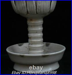 9 Old Chinese Song Dynasty Ru Kiln Porcelain lotus Incense Burner Censer