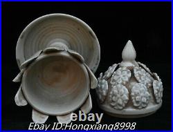 9 Old Chinese Song Dynasty Ru Kiln Porcelain lotus Incense Burner Censer