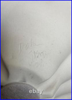 AMAZING MCM Style Porcelain Crane Sculpture Signed Studio Art Ceramic Bird