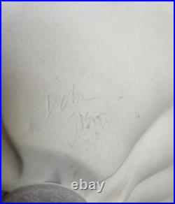 AMAZING MCM Style Porcelain Crane Sculpture Signed Studio Art Ceramic Bird