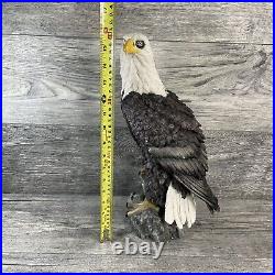 AMERICAN FLAG PATRIOTIC BALD EAGLE 16 USA Standing Tall! Statue Sculpture