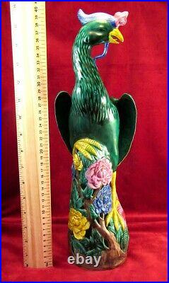 ATQ/VTG Mid-20th Century Chinese Porcelain Phoenix Bird Figurine Qianlong Mark