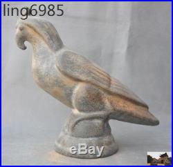 A 8 Old Chinese fengshui dynasty old porcelain glaze animal bird parrot statue