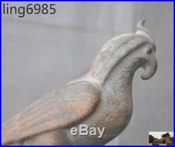 A 8 Old Chinese fengshui dynasty old porcelain glaze animal bird parrot statue