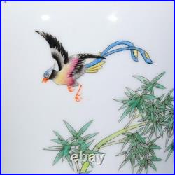A PAir Collectable Art Hand Painting Famille Rose Porcelain Bird Mei Vase