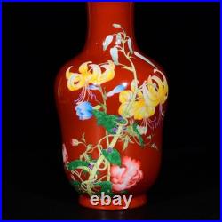 A PAir Nice Collectable Art Hand Painting Famille Rose Porcelain Bird Shang Vase A PAir Nice Collectable Art Hand Painting Famille Rose Porcelain Bird Shang Vase