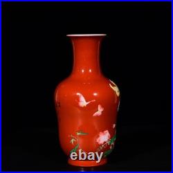 A PAir Nice Collectable Art Hand Painting Famille Rose Porcelain Bird Shang Vase