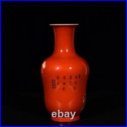 A PAir Nice Collectable Art Hand Painting Famille Rose Porcelain Bird Shang Vase