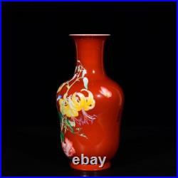 A PAir Nice Collectable Art Hand Painting Famille Rose Porcelain Bird Shang Vase