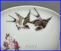 A Pair Collectable Art Fine Handmade Painting Famille Rose Porcelain Bird Bowl