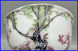 A Pair Collectable Art Fine Handmade Painting Famille Rose Porcelain Bird Bowl