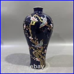 A Pair Nice Chinese Art Handmade Painting Famille Rose Porcelain Bird Vase