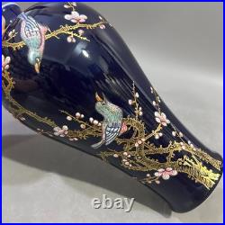 A Pair Nice Chinese Art Handmade Painting Famille Rose Porcelain Bird Vase