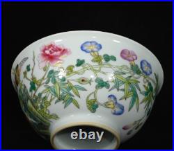 A Pair Rare Collectable Art Hand Painting Famille Rose Porcelain Bird Bowl
