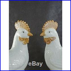 A fine pair of Chinese export porcelain chickens