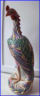 A pair of antique Chinese porcelain phoenix birds (18 inch) stunning