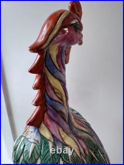 A pair of antique Chinese porcelain phoenix birds (18 inch) stunning