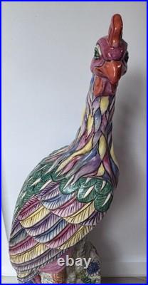 A pair of antique Chinese porcelain phoenix birds (18 inch) stunning