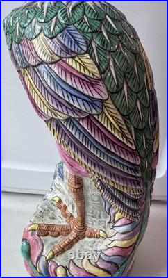 A pair of antique Chinese porcelain phoenix birds (18 inch) stunning