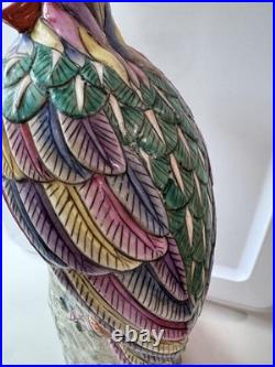 A pair of antique Chinese porcelain phoenix birds (18 inch) stunning