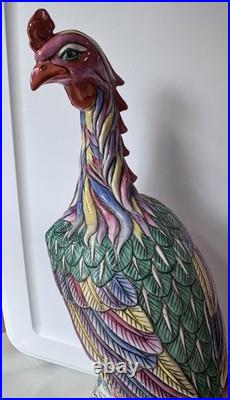 A pair of antique Chinese porcelain phoenix birds (18 inch) stunning